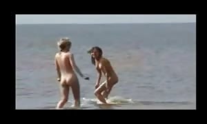 nude Beach - Two turned on teenagers
 Frolicking