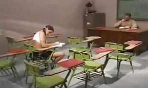 She cheats on test and instructor
 hammers her