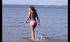 disrobing Beach - stunner huge
 vagina teenager
 Frolicking