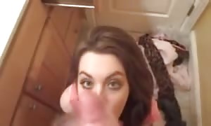 lovely dark-haired from wwwslutzclub. puts funny face when receiving a facial cumshot