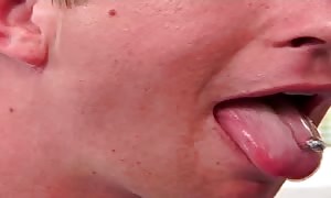 glamorous nasty blond is swallowing a mouthwatering rock-hard penis!