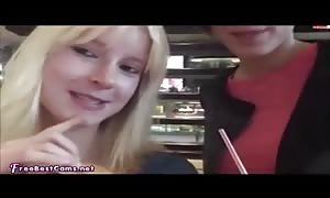 Real house made lezzie youngster fist-fucking In Public McDonalds