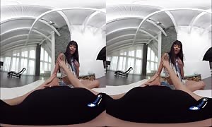 Virtual reality lezzy supremacy with strap-on dildo