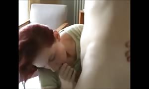 beautiful red head on real homemade