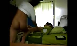 youngsters drilling on a bed