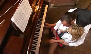 Music instructor
 bangs
 the piano pupil