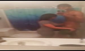 Indian Desi hunting poking big ebony
 penis in the rest room