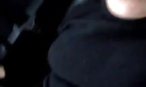 whore and her dude having novice
 car sex