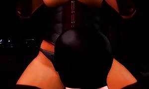 Monica strap-on fake cock - 3D femdom (animated)