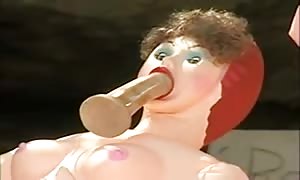 vintage humorous
 horror movie parody with dildo